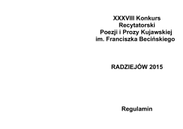 XXXVIII Konkurs Recytatorski Poezji i Prozy Kujawskiej im