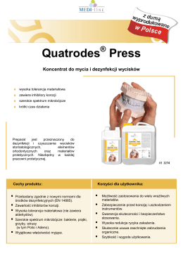 Quatrodes ® Press Koncentrat do mycia i dezynfekcji wycisków
