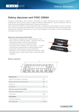 Osłony złączowe serii FOSC-500AA