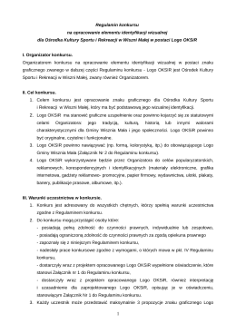 Regulamin konkursu LOGO OKSiR - Ośrodek Kultury Sportu i