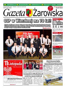 Gazeta Żarowska Nr 18/2015