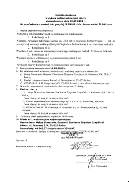 Wyb&oacute;r najkorzystniejszej oferty