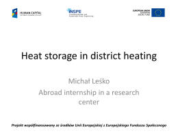 Heat storage in district heating