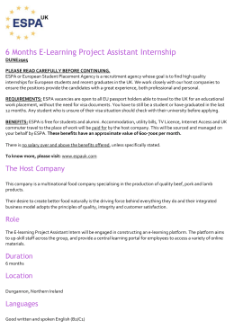 6 Months E-Learning Project Assistant Internship