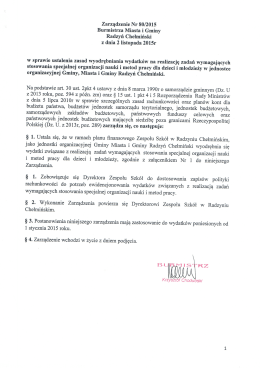 w sprawie ustalenia zasad wyodrębniania
