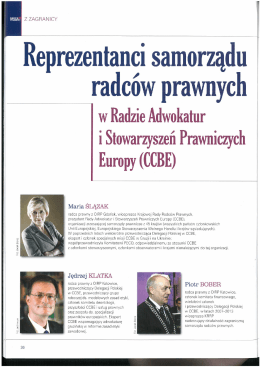 Reprezentanci samorządu radców prawnych CCBE