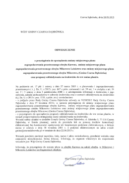 WÓJT GMINY czARNA DĄBRÓWKA