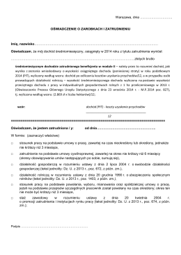 Aktywny samorząd moduł II oświadczenie o zatrudnieniu i zarobkach