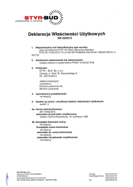 Deklaracja EPS 100 Hydro-Styromax 2015 01 15