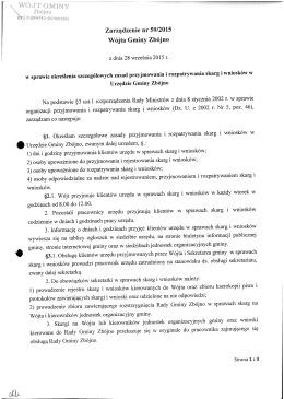 Zarządzenie nr 59/2015 - Biuletyn Informacji Publicznej Urzędu