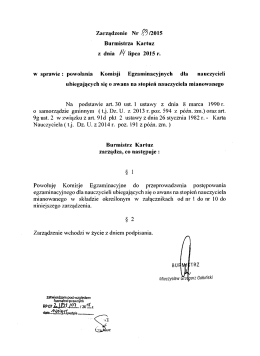 z dnia /ﬂ/ lipca 2015 r.