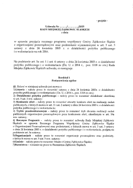 Projekt rocznego programu na 2016 r.