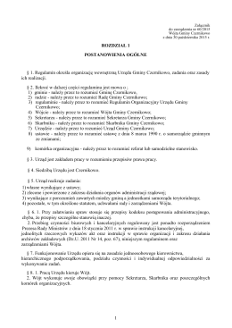 Regulamin Organizacyjny Urzędu Gminy Czernikowo