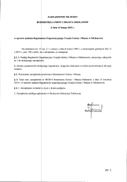 Regulamin Organizacyjny Urzędu Gminy i Miasta Odolanów