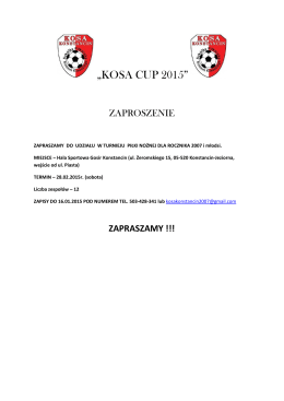 „KOSA CUP 2015”