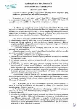 BBM.0050.159.2015 z dnia 22-09-2015 r. w sprawie określenia