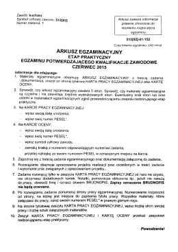 Symbol cyfrowy zawodu: 512[02] Numer zadania: 1