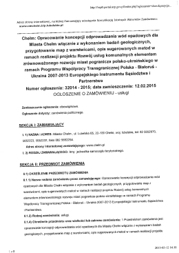 Chełm: Opracowanie koncepcji odprowadzania w&oacute;d opadowych dia
