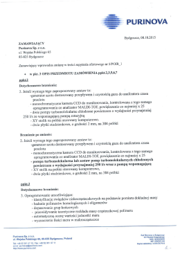 zmiana opisu przedmiotu zamówienia