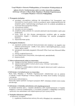 Treść ogłoszenia - Biuletyn Informacji Publicznej, Urząd Miasta