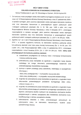 Pełna treść ogłoszenia