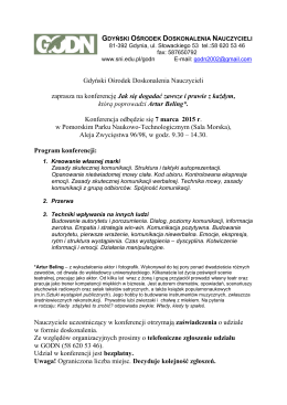 Konferencja - Gdyński Ośrodek Doskonalenia Nauczycieli