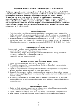 Regulamin stołówki - ZSP nr 2 Katowice
