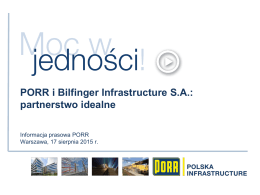 PORR i Bilfinger Infrastructure S.A.: partnerstwo idealne