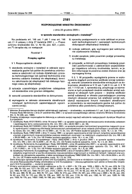 w sprawie standard&oacute;w emisyjnych z instalacji