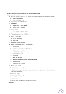 załącznik nr 1 do zapytania-opis techniczny pojazdu