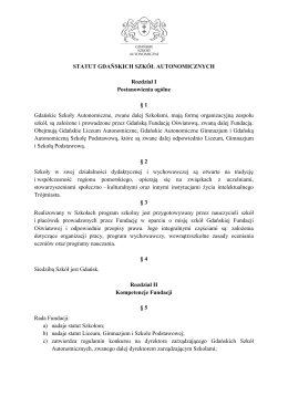 statut GSA - Gdańskie Liceum Autonomiczne