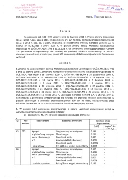 treść decyzji - Samorząd Województwa Opolskiego