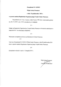 Regulamin Organizacyjny Urzędu Gminy Przasnysz