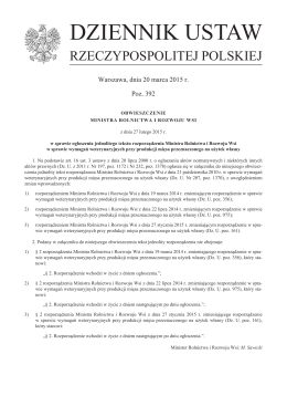 Rozporządzenie MRiRW z 21 października 2010 w sprawie