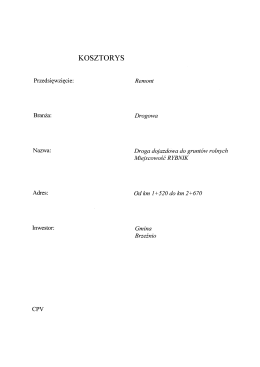 Zadanie 7 - Kosztorys Rybnik