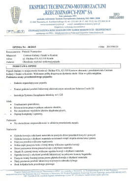 EKSPERCI TECHNICZNO-MOTORYZACYJNI HRleCZOZNl-iWCY-PZ