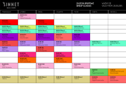 the schedule - Sinnet Club Warszawa
