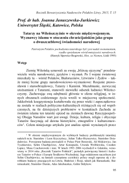 Tatarzy na Wileńszczyźnie w okresie międzywojennym