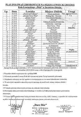 Koła Łowieckiego „Żbik” W Iwoniczu