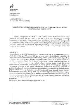 wyjaśnienia 2 do SIWZ - Izba Skarbowa w Bydgoszczy