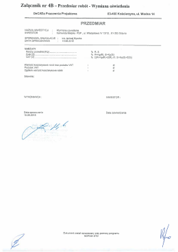 Załącznik nr 4B - Przedmiar robót