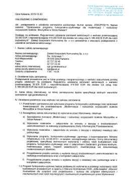 Zakład Gospodarki Komunalnej Sp. z 0.0. ul. Sw. Antoniego 1. 05