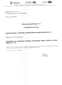 SUPERSNOW spz 0.0. sok. ul. ks.Antoniego Siudy 11, 34`436