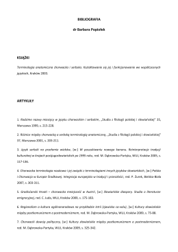 Pełny spis publikacji - Instytut Filologii Słowiańskiej