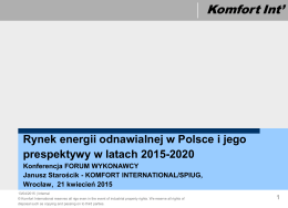 Rynek energii odnawialnej w Polsce i jego prespektywy 2015
