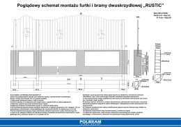 Schemat montażu bramy dwuskrzydłowej