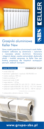 Grzejnik aluminiowy KELLER NEW 500/100