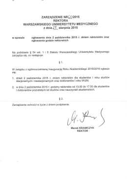 Zarządzenie 61/2015
