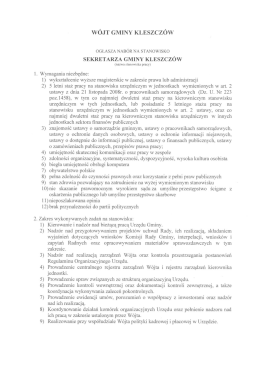 wÓJT GMINY KLESZCZÓW