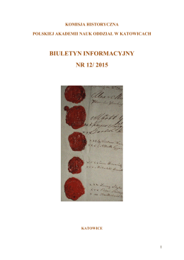 biuletyn informacyjny nr 12/ 2015 - Instytut Historii